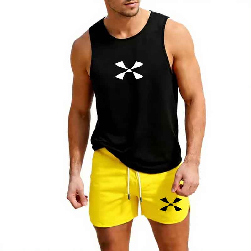 屋外ジョギングスポーツウェアメンズベスト + ショーツ 2  - Mens Fashion Summer のレビューと価格