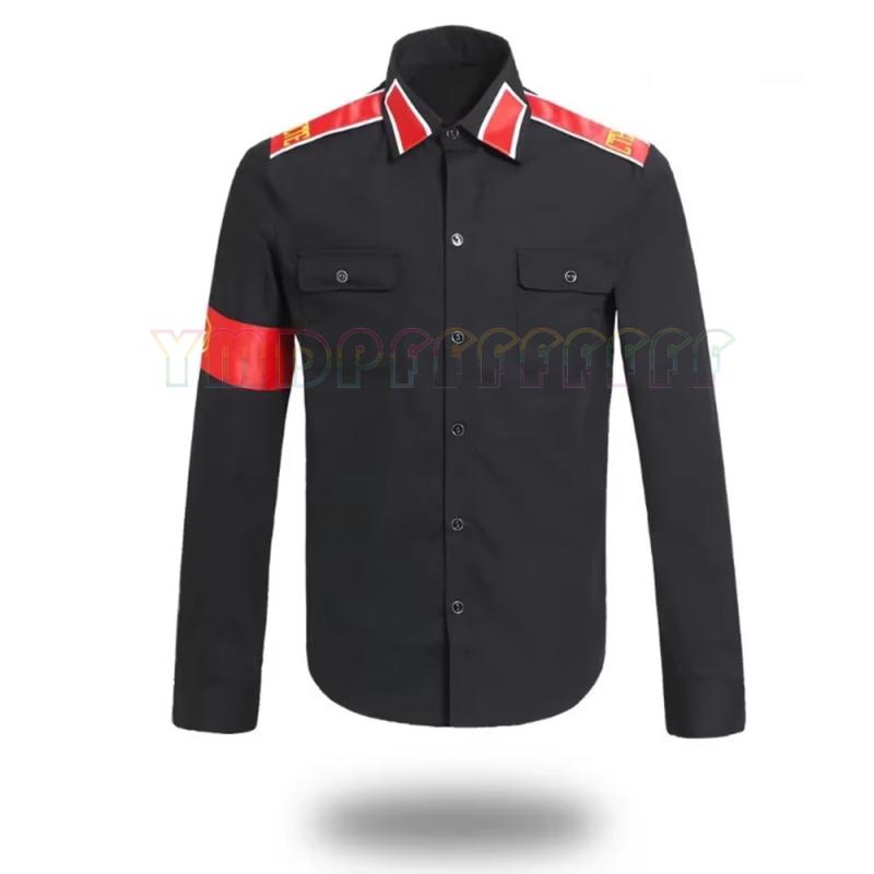 ポップ・マイケル・ジャクソン反戦ミリタリーシャツメンズレトロ - Military Shirt Men のレビューと価格