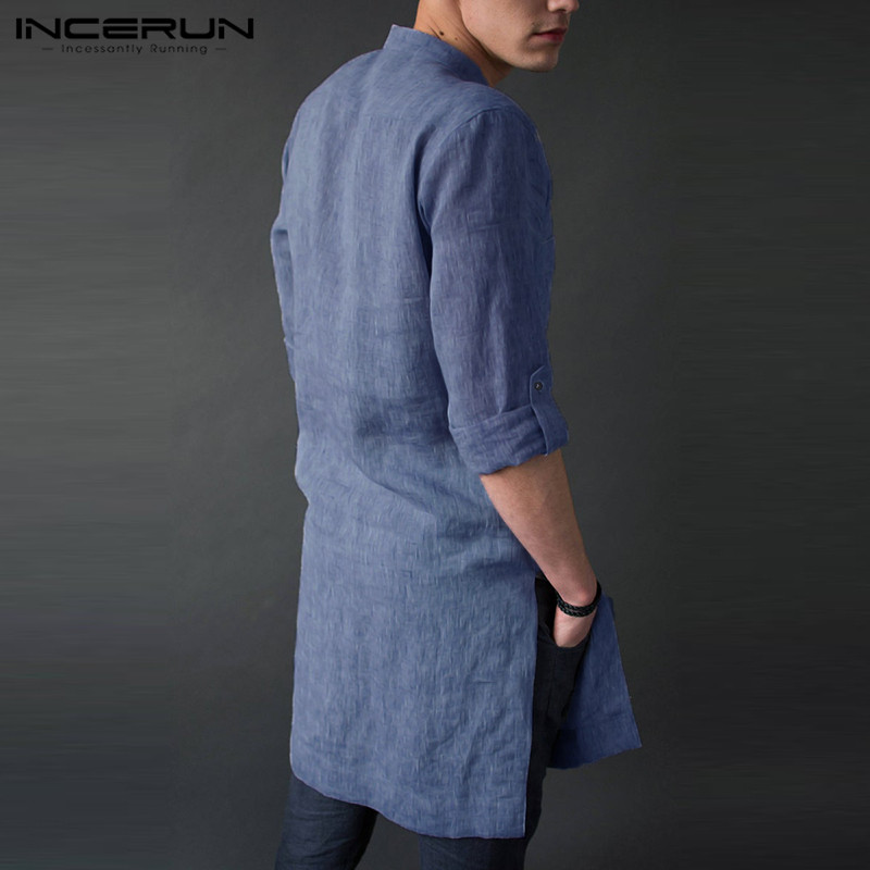 インセルン-メンズ長袖ミドル丈Tシャツ,無地のイスラム教徒の - Men'S Fashion Kurta のレビューと価格