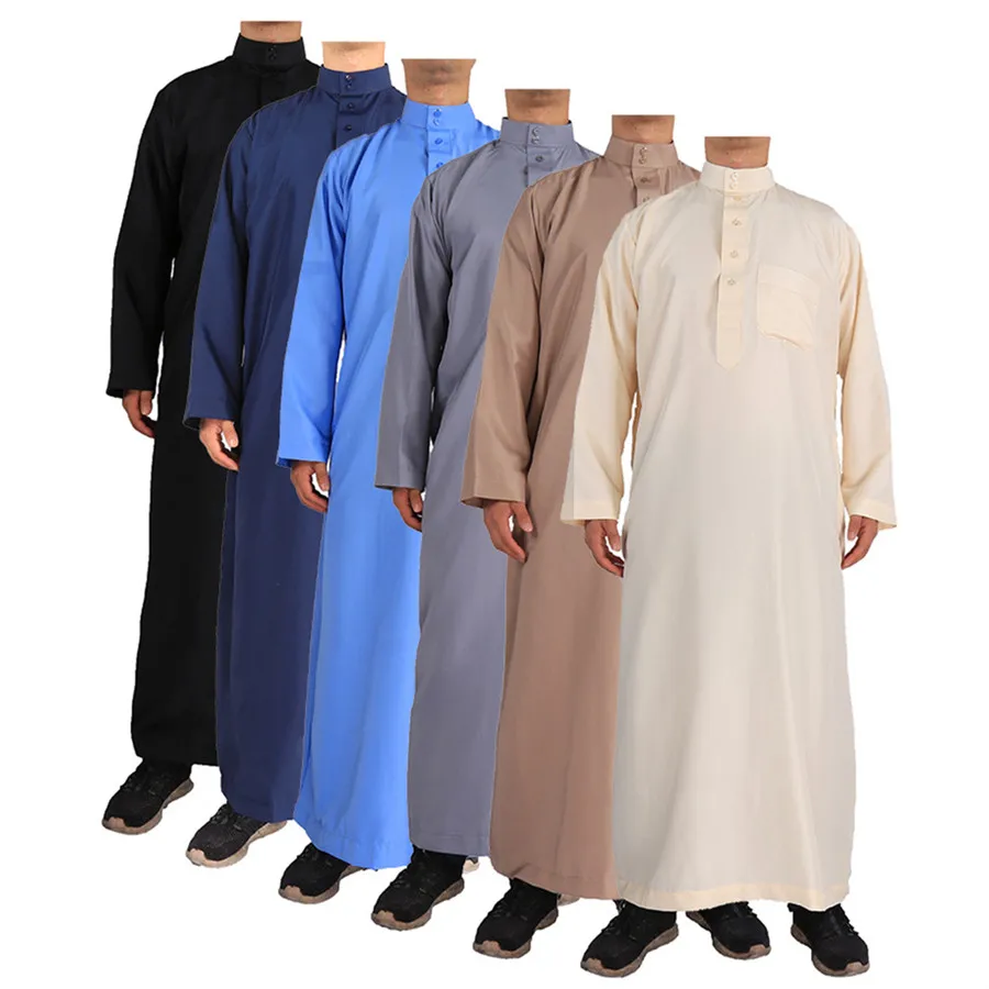 単色の長袖シャツ,ルーズフィット,イスラムの服,イスラム教徒 - Men'S Fashion Kurta のレビューと価格