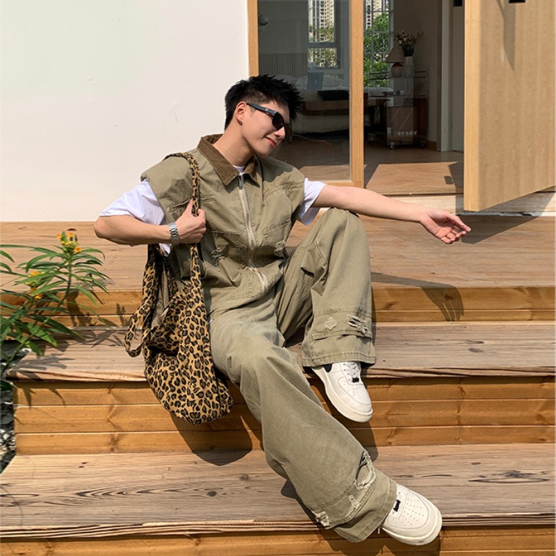 アメリカのファッションブランドレトロデニムジャケットメンズ夏 - Men'S Fashion Designer のレビューと価格