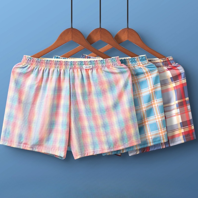 チェック柄アローパンツメンズカジュアルショーツルーズスリープ - Men'S Fashion Loose Pants のレビューと価格