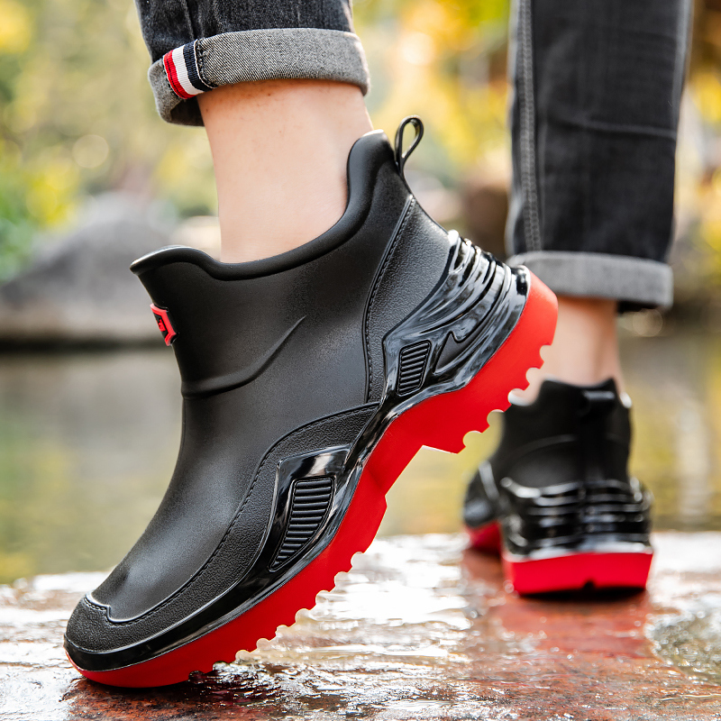ユニセックスレインシューズアウトドアノンスリップメンズウォー - Men'S Fashion Hiking Boots のレビューと価格