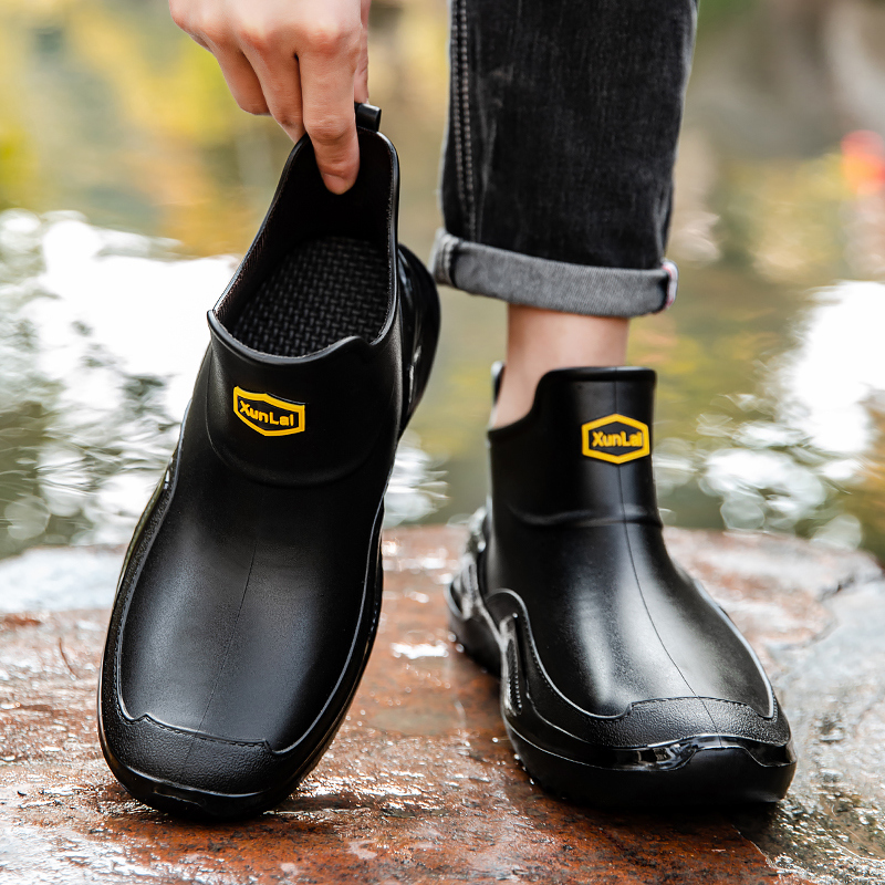 ユニセックスレインシューズアウトドアノンスリップメンズウォー - Men'S Fashion Hiking Boots のレビューと価格