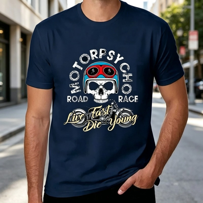 モトプシコ バイカースカル Tシャツ メンズ レディース ロ - Men'S Fashion Quotes のレビューと価格
