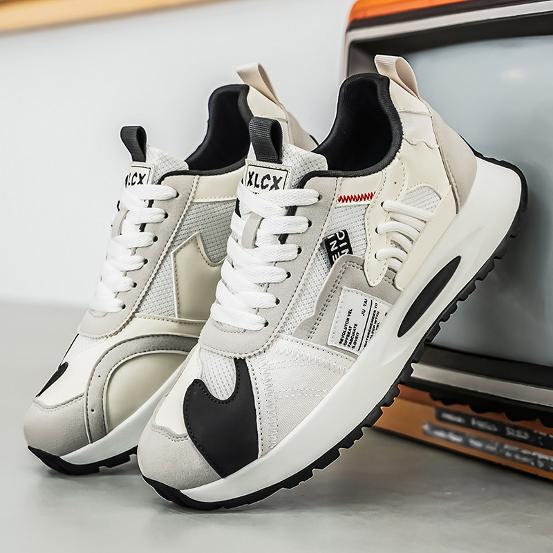 メンズ韓国風トレンドホワイトスニーカー、若者向けファッショナ - Men'S Fashion Hiking Boots のレビューと価格