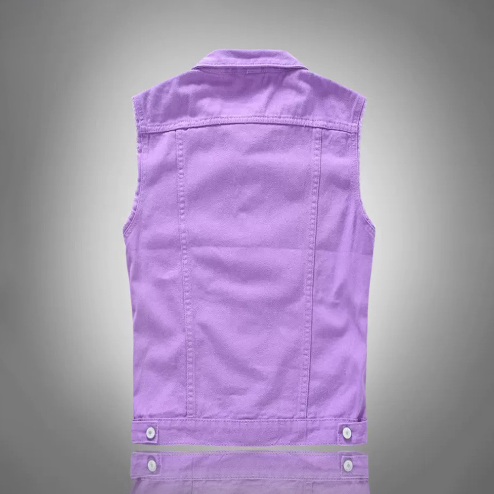 新しいファッション男性ブルーカジュアルデニムベストジャケット - Men'S Fashion Vest With Jeans のレビューと価格