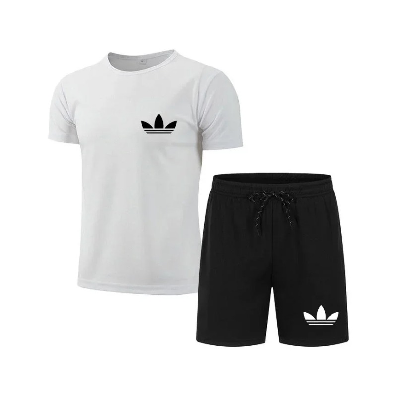 夏の新メンズブランドセットファッション速乾性スポーツウェア半 - Men'S Fashion Brands のレビューと価格