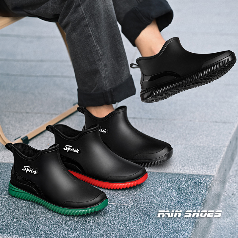 男性と女性のためのアンクルレインブーツ,滑り止め,耐久性のあ - Men'S Fashion Hiking Boots のレビューと価格