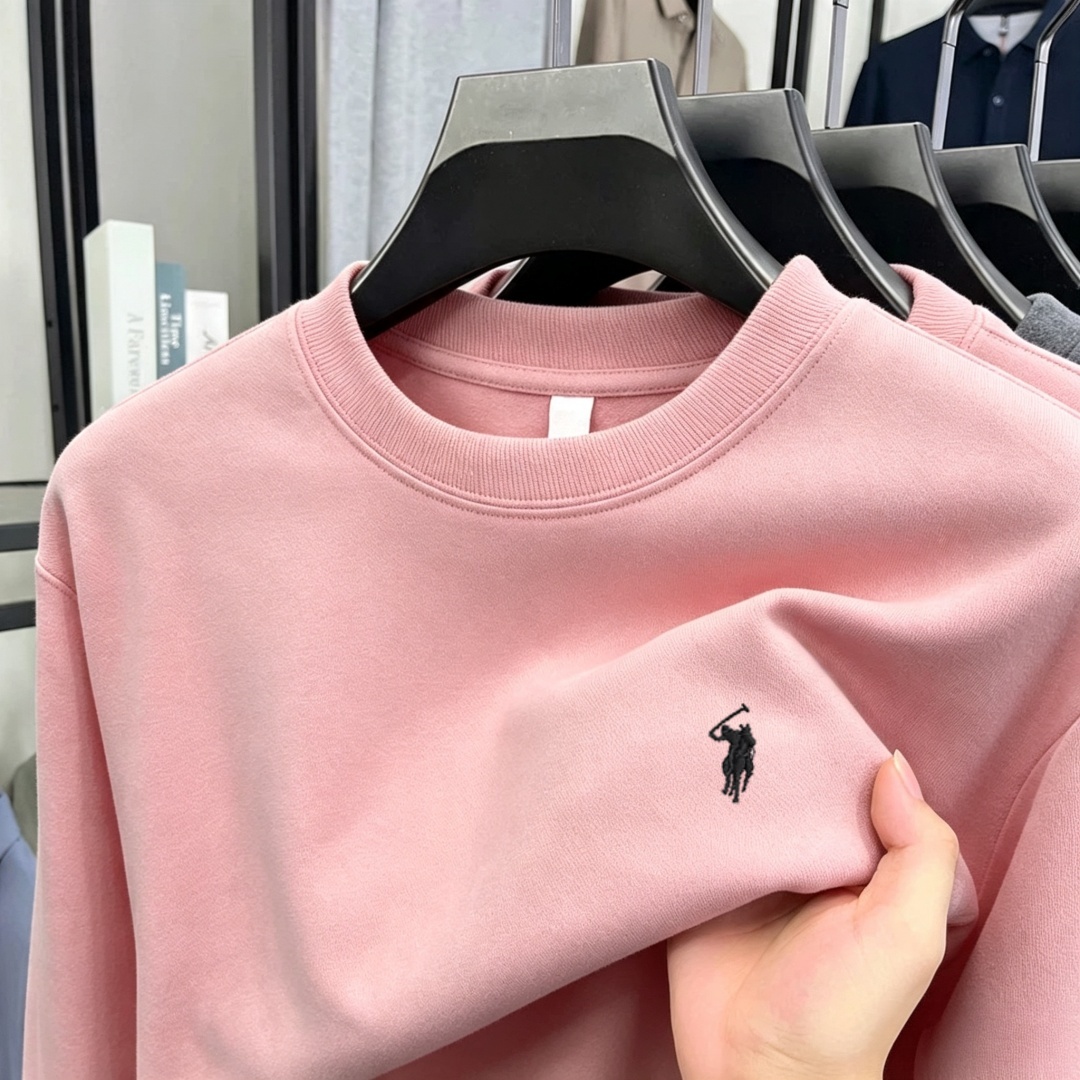 柔らかなコットン素材の高級ブランドメンズ長袖ラウンドネックT - Mens Fashion Top のレビューと価格