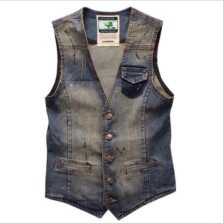 春秋の新ファッションメンズカジュアルトレンディ韓国スリムヴィ - Men'S Fashion Vest With Jeans のレビューと価格