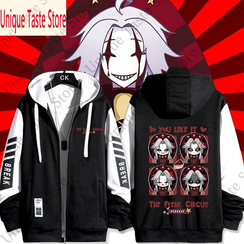 フリークサーカスジッパーパーカー漫画ファッションピエロプリン - Mens Fashion Zip Up Hoodies のレビューと価格