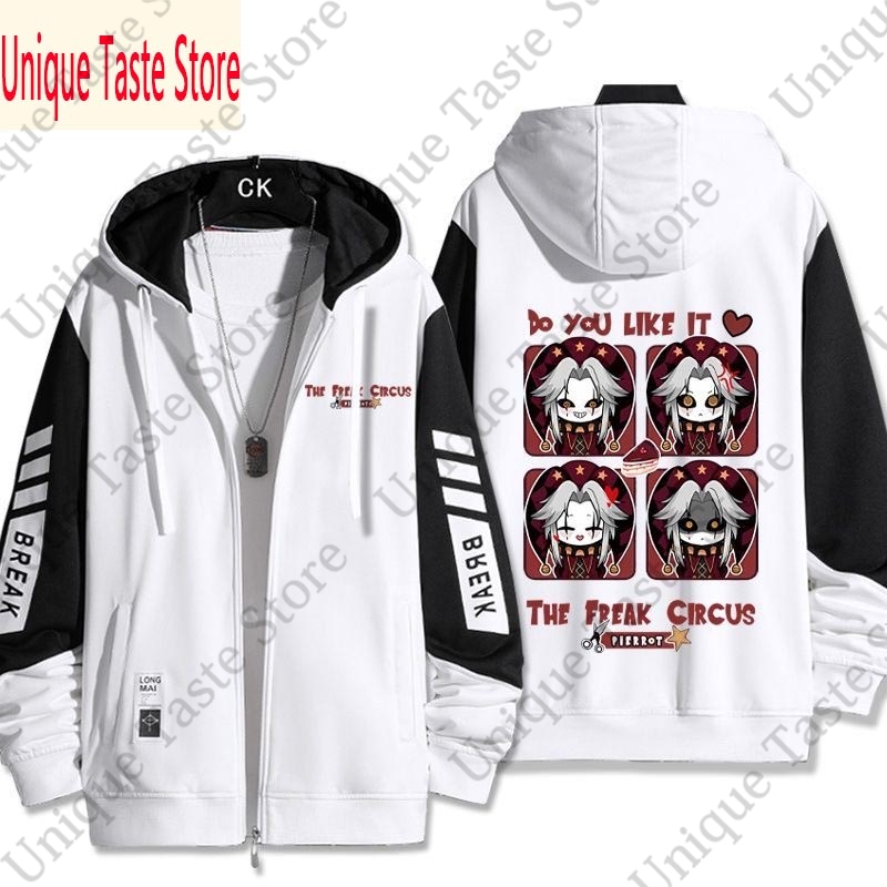 フリークサーカスジッパーパーカー漫画ファッションピエロプリン - Mens Fashion Zip Up Hoodies のレビューと価格