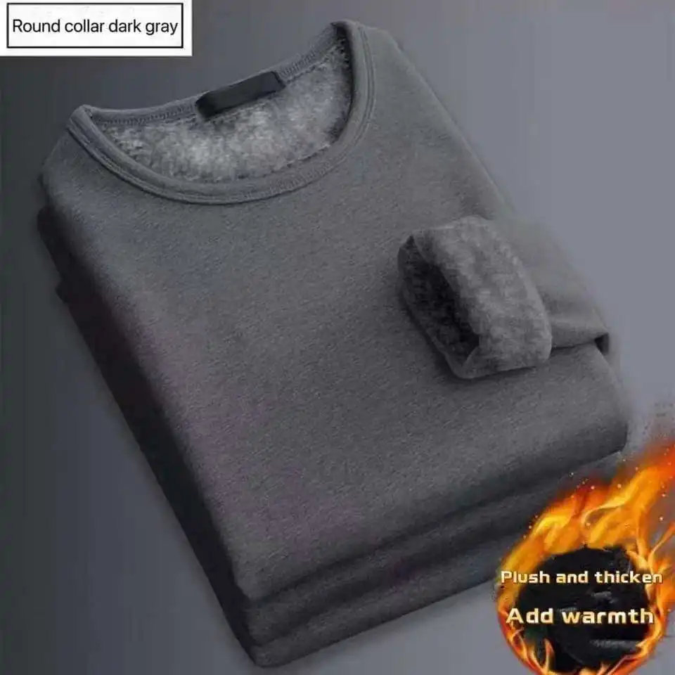 冬のメンズ長袖サーマルアンダーウェア Tシャツフリースボトリ - Mens Fashion Top のレビューと価格