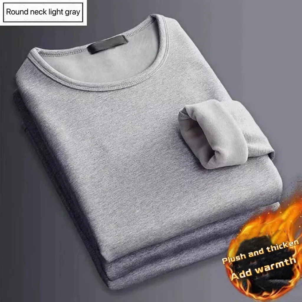 冬のメンズ長袖サーマルアンダーウェア Tシャツフリースボトリ - Mens Fashion Top のレビューと価格