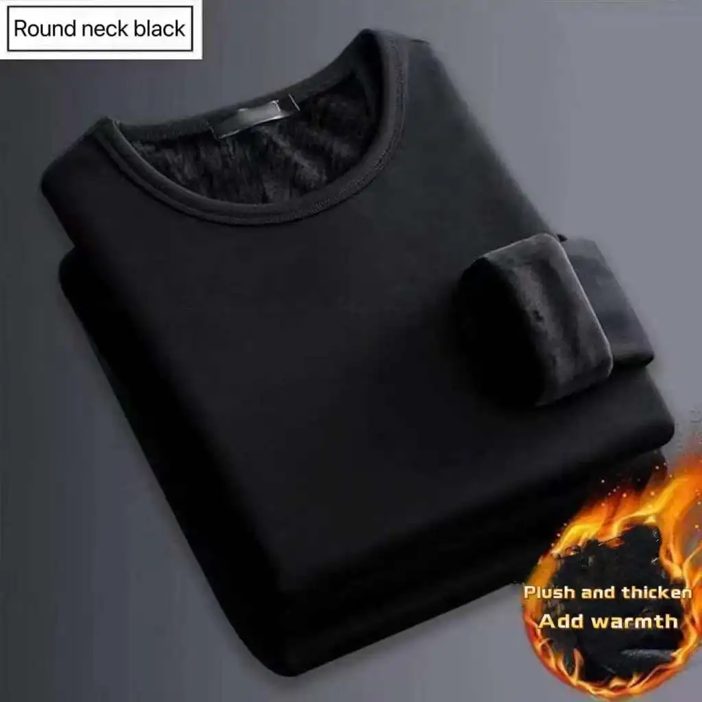 冬のメンズ長袖サーマルアンダーウェア Tシャツフリースボトリ - Mens Fashion Top のレビューと価格