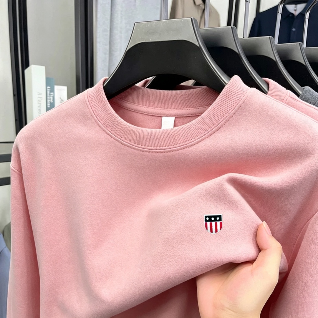 柔らかなコットン素材の高級ブランドメンズ長袖ラウンドネックT - Mens Fashion Top のレビューと価格