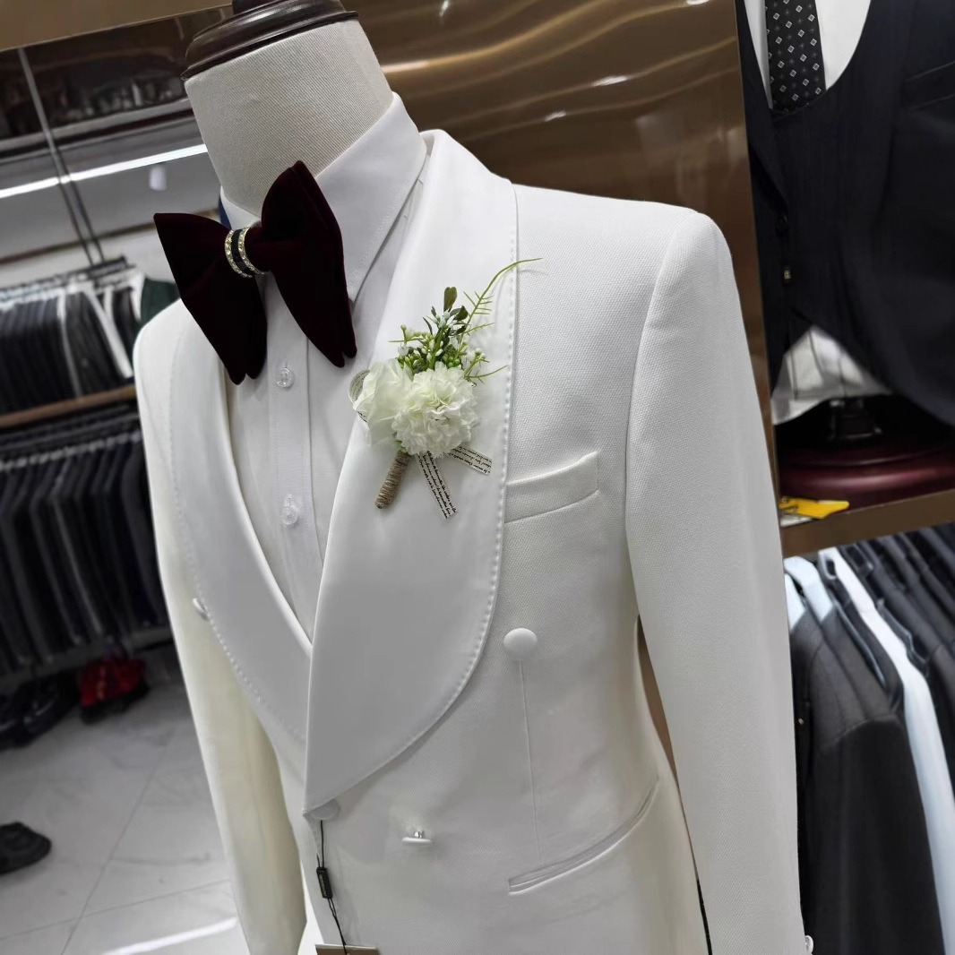 男性のスーツエレガントなセット高級服デザイナーボーイフレンド - Slim Fit Blazer Men のレビューと価格