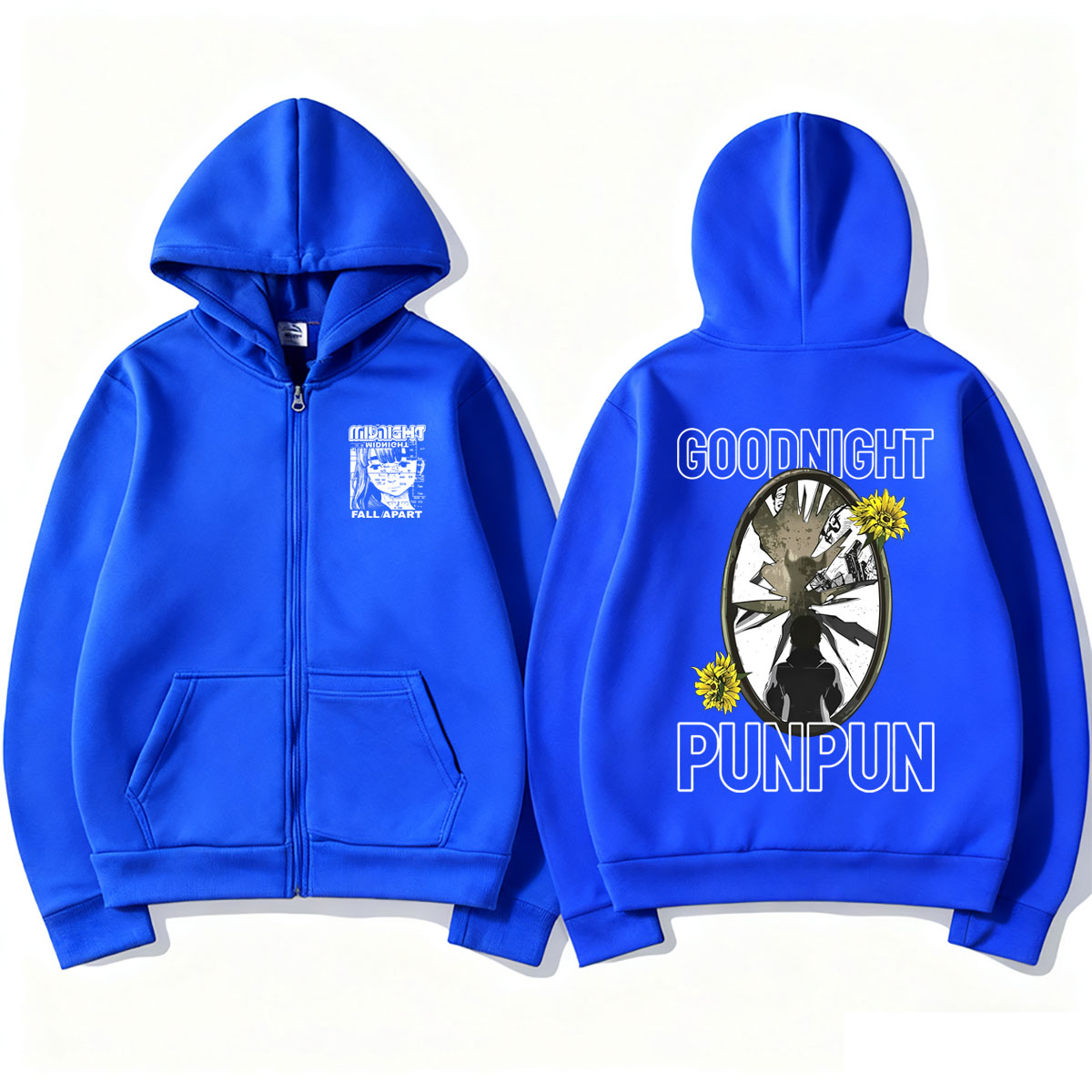 アニメ Oyasumi おやすみパンパングラフィックジッパー - Mens Fashion Zip Up Hoodies のレビューと価格