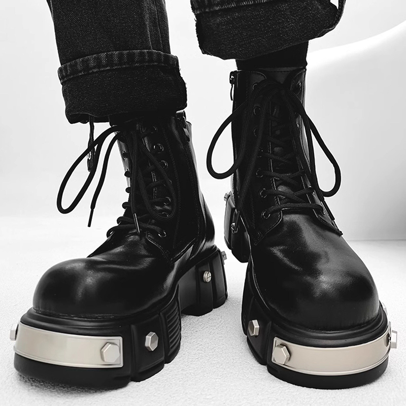 イタリアブランドデザイナーハイプラットフォームブーツ男性用フ - Men'S Fashion Brands のレビューと価格