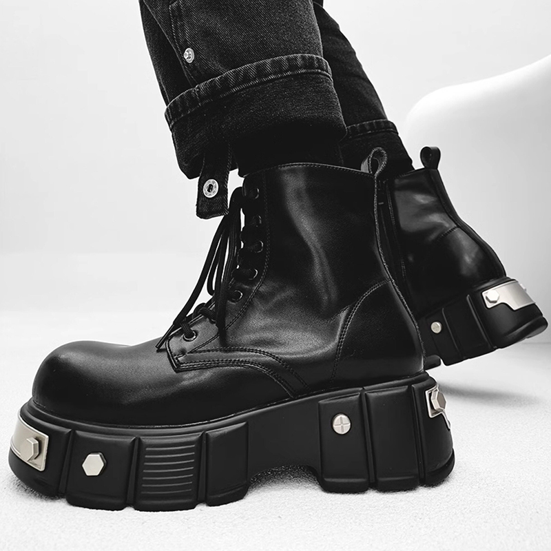 イタリアブランドデザイナーハイプラットフォームブーツ男性用フ - Men'S Fashion Brands のレビューと価格