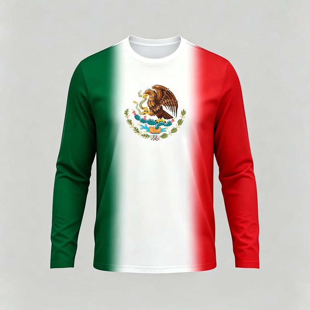 メキシコテーマプリント長袖 Tシャツファッションカジュアルメ - Mens Fashion Mexico のレビューと価格