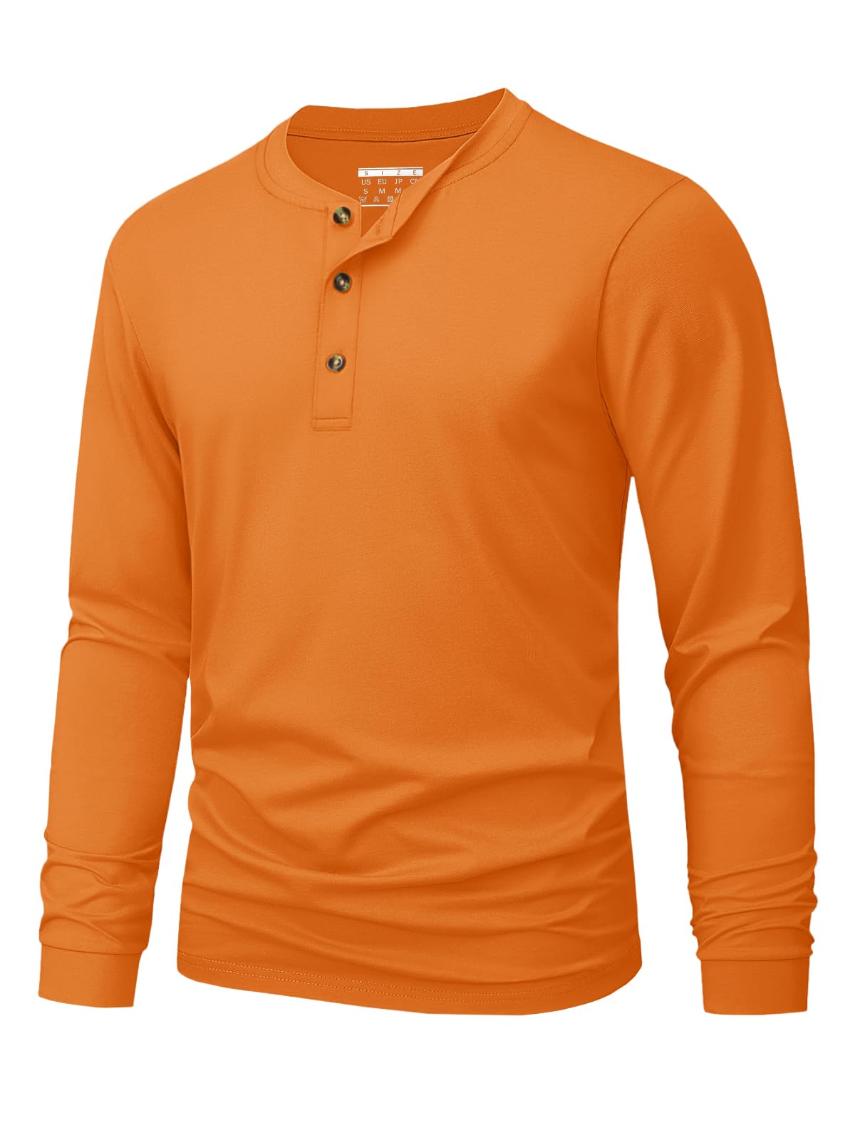 メンズヘンリー Tシャツシンプルな無地プリント長袖 Tシャツ - Mens Fashion Top のレビューと価格