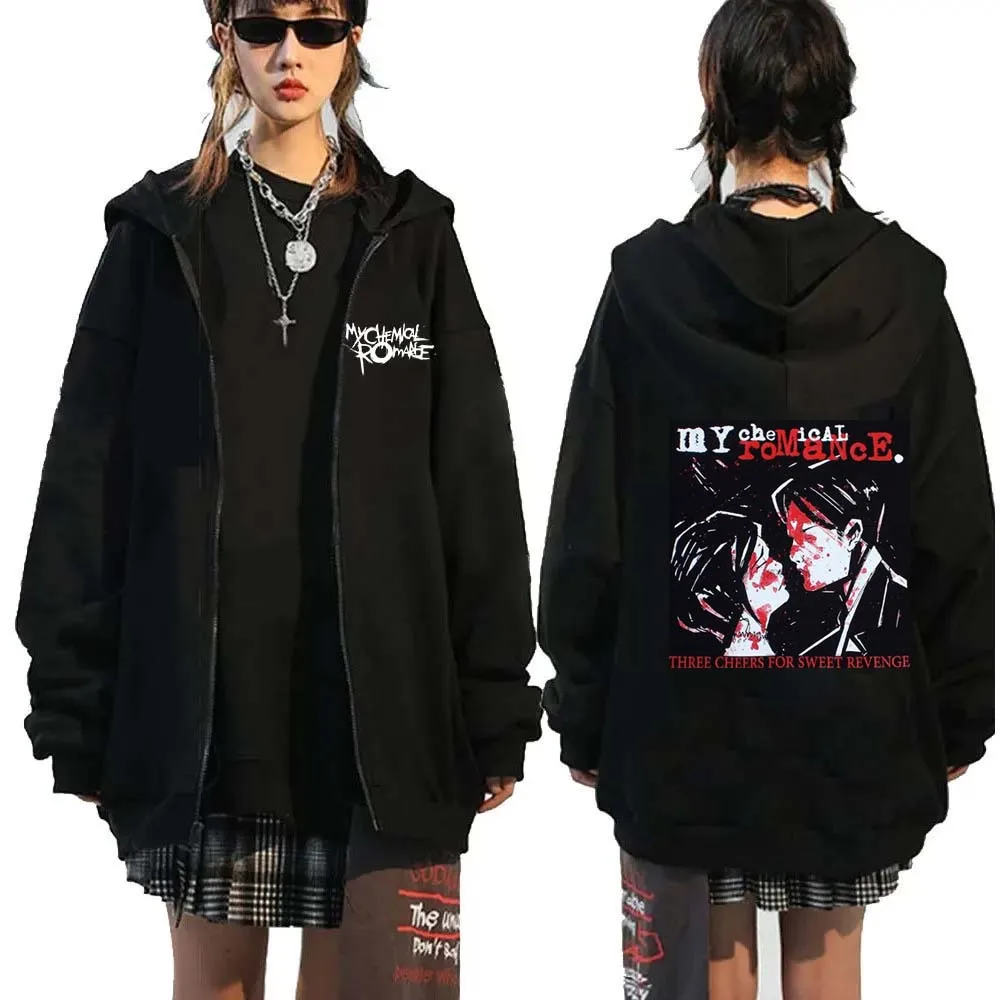 私のロマンス-男性用の化学ジッパー付きフード付きスウェットシ - Mens Fashion Zip Up Hoodies のレビューと価格