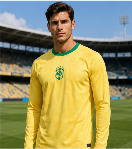 ブラジル2026記念版3Dプリント長袖サッカーシャツ速乾性通 - Men'S Fashion Usa のレビューと価格