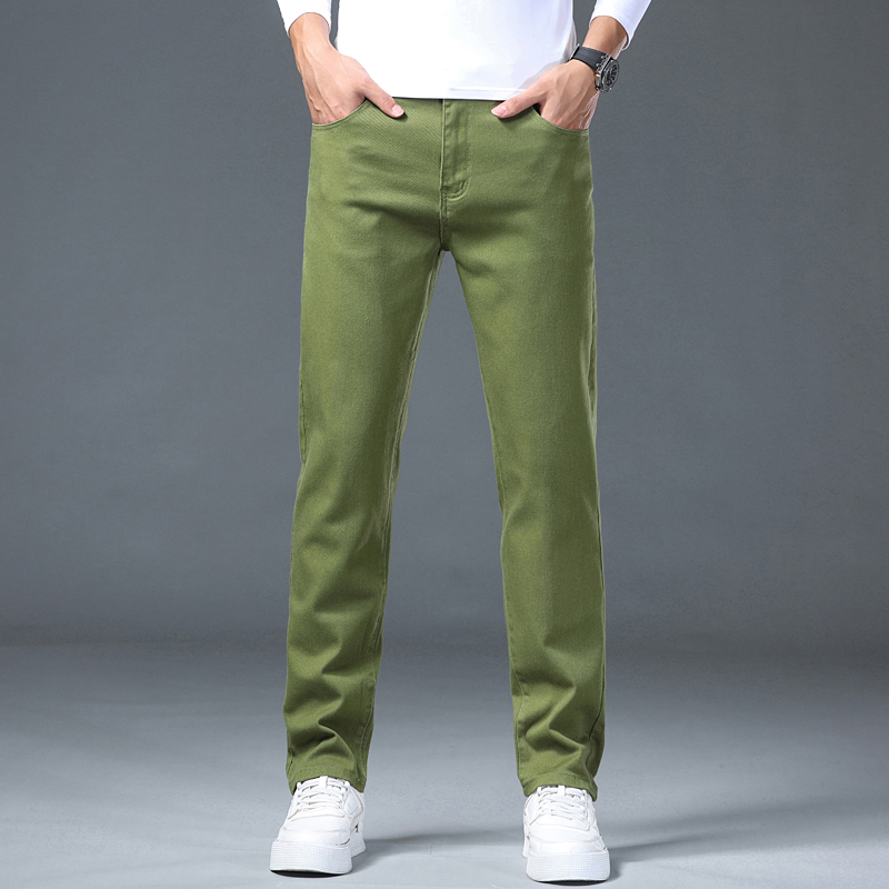 2026 春ジーンズ快適なソフト弾性スリムストレート韓国デニ - Men'S Fashion For 70 Year Old のレビューと価格