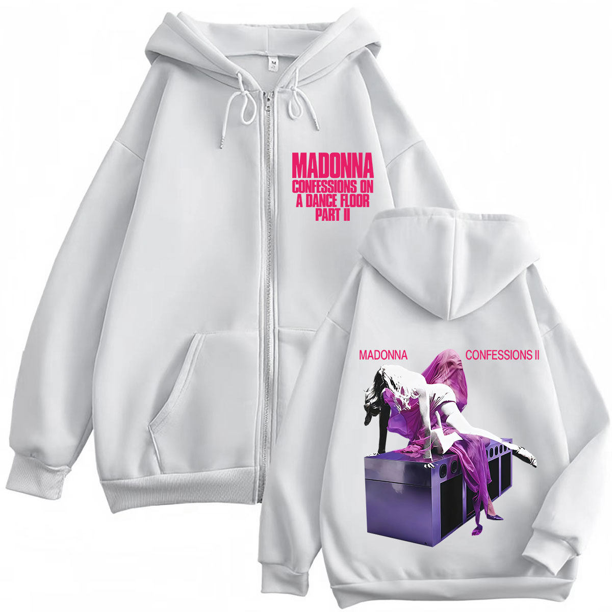 マドンナ CONFESSIONS II アルバムツアー 20 - Mens Fashion Zip Up Hoodies のレビューと価格