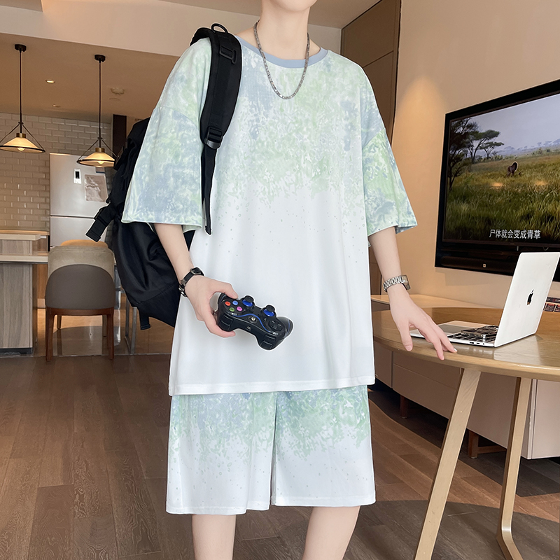 【トップ5点パンツ】メンズTシャツセット新しい夏のファッショ - Men'S Fashion Loose Pants のレビューと価格