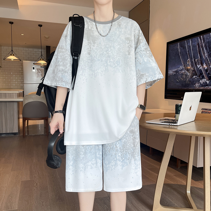 【トップ5点パンツ】メンズTシャツセット新しい夏のファッショ - Men'S Fashion Loose Pants のレビューと価格