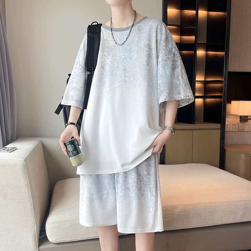 【トップ5点パンツ】メンズTシャツセット新しい夏のファッショ - Men'S Fashion Loose Pants のレビューと価格